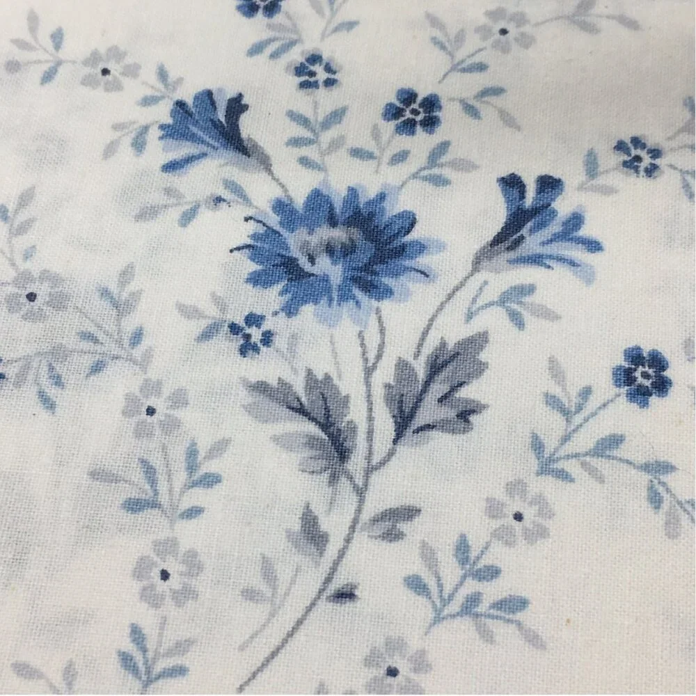 NEW 4pc Ralph Lauren Delicate Blue Gray Floral KING Sheet Set Cottage Country